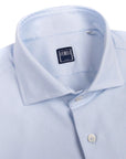 Fedeli - Light Blue Stripe Jersey Stretch Long Sleeve Shirt L/S SHIRTS FEDELI