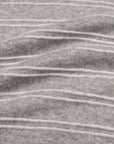 Fedeli - Grey & White Striped Cashmere & Linen Crew Neck Sweater KNITWEAR FEDELI