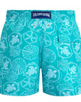 Vilebrequin - Disco Green 'Moorea' Oursins Bicolores Swim Shorts SWIMWEAR Vilebrequin