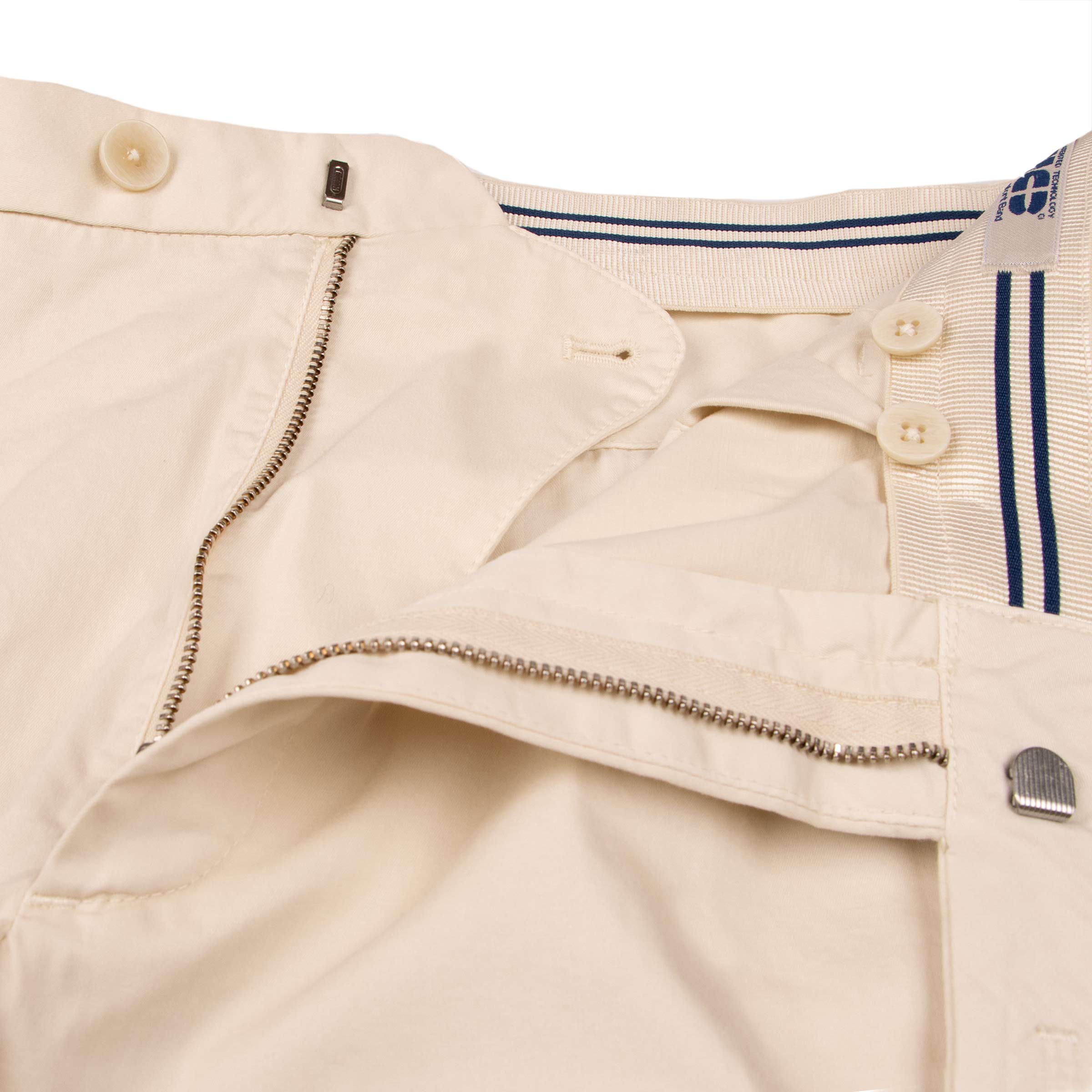 Cream Cotton Stretch Chino Shorts SHORTS Robert Old