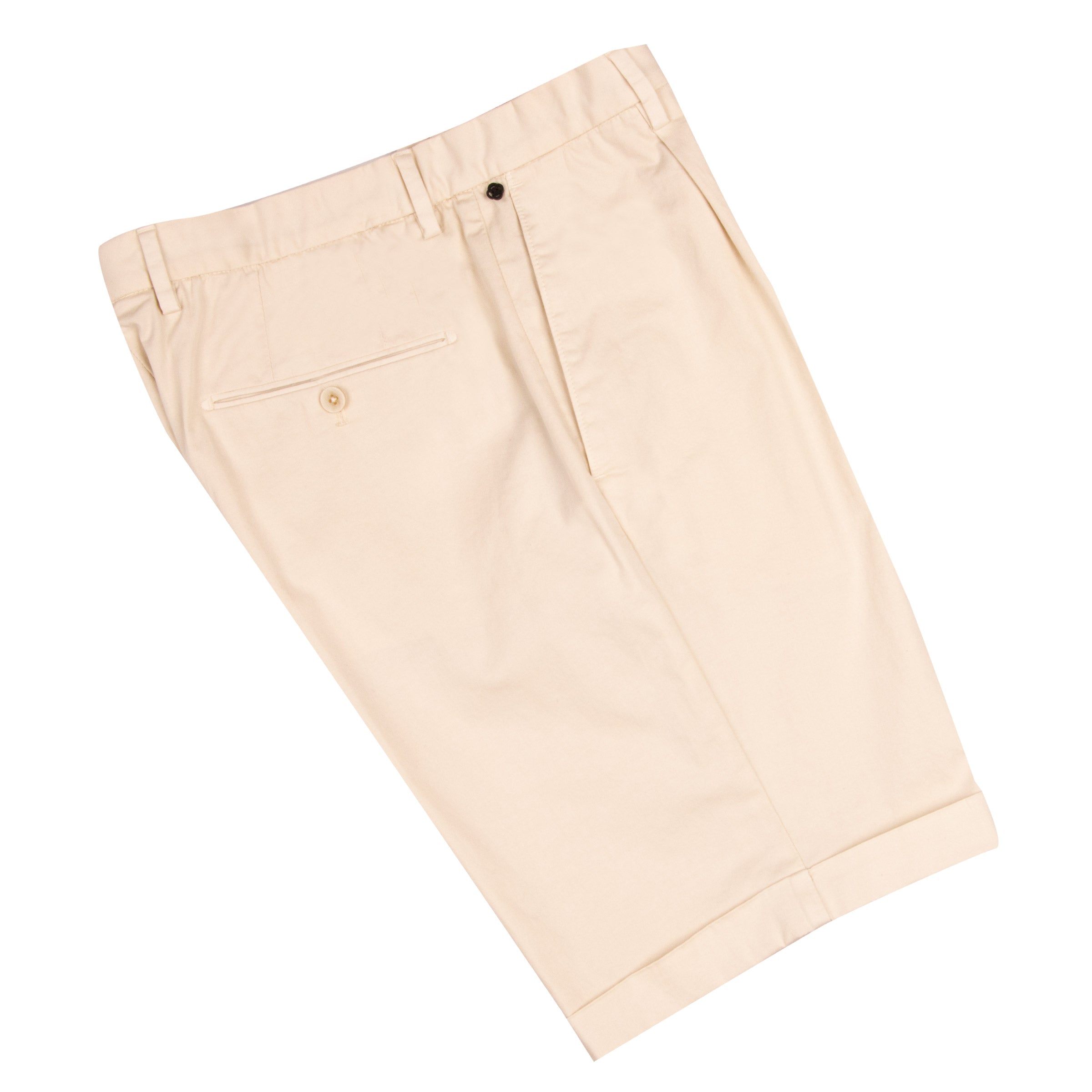 Cream Cotton Stretch Chino Shorts SHORTS Robert Old