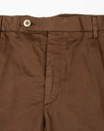 Robert Old - Brown Cotton Stretch Chino Shorts SHORTS Robert Old