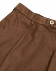 Robert Old - Brown Cotton Stretch Chino Shorts SHORTS Robert Old