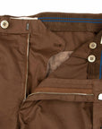 Robert Old - Brown Cotton Stretch Chino Shorts SHORTS Robert Old