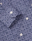 Fedeli - Navy Geometric 'Sean' Lightweight Cotton Long Sleeve Shirt L/S SHIRTS FEDELI
