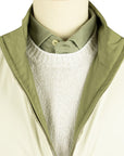 Fedeli - Olive Green and Cream Ted Airstop Reversible Jacket BLOUSONS FEDELI