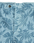 Robert Old - Blue Palm Print Cotton Stretch Chino Shorts SHORTS Robert Old