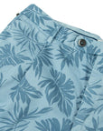 Robert Old - Blue Palm Print Cotton Stretch Chino Shorts SHORTS Robert Old