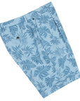 Robert Old - Blue Palm Print Cotton Stretch Chino Shorts SHORTS Robert Old
