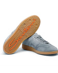 Santoni - Dusty Blue Double Buckle Oly Suede Sneaker SHOES Santoni