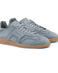 Santoni - Dusty Blue Double Buckle Oly Suede Sneaker SHOES Santoni