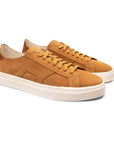 Santoni - Tan Suede Double Buckle Sneaker SHOES Santoni