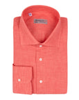 Robert Old - Peach Orange Italian Linen Long Sleeve Shirt L/S SHIRTS Robert Old
