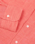 Robert Old - Peach Orange Italian Linen Long Sleeve Shirt L/S SHIRTS Robert Old