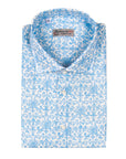 Robert Old - Light Blue Floral Italian Linen Short Sleeve Shirt S/S SHIRTS Robert Old