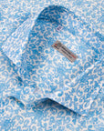 Robert Old - Light Blue Floral Italian Linen Short Sleeve Shirt S/S SHIRTS Robert Old