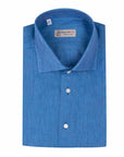 Robert Old - Royal Blue Italian Linen Short Sleeve Shirt S/S SHIRTS Robert Old