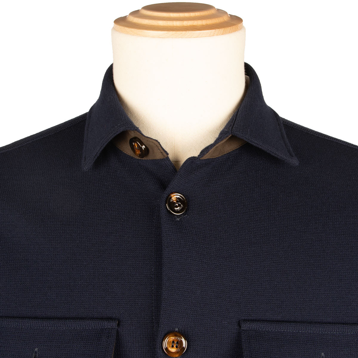 Moorer - Dark Blue 'Meyer' Virgin Wool Knitted Overshirt KNITWEAR MooRER