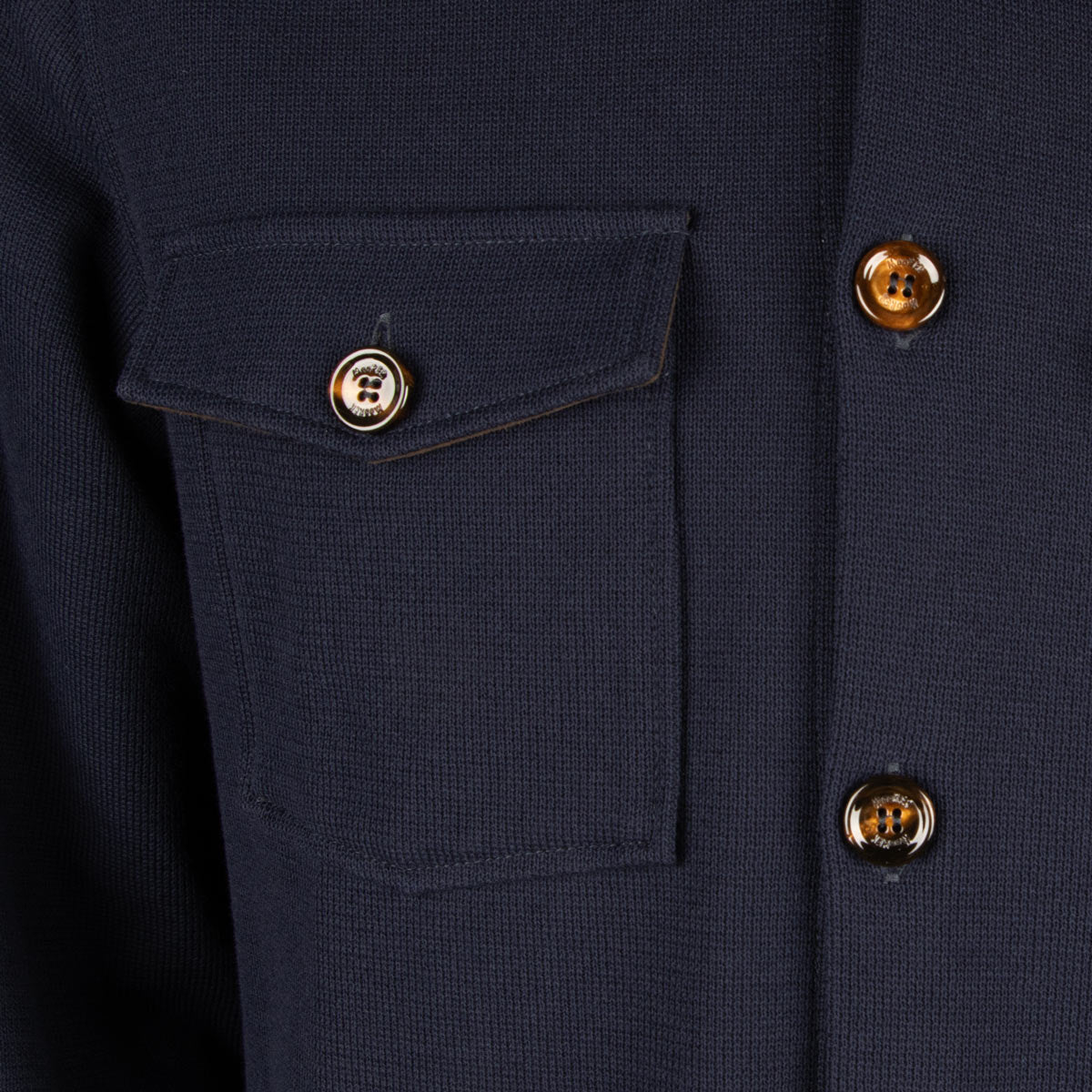 Moorer - Dark Blue 'Meyer' Virgin Wool Knitted Overshirt KNITWEAR MooRER
