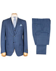 Robert Old - Royal Blue Check Super 130s Three Piece Suit SUITS Robert Old