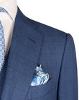 Robert Old - Royal Blue Check Super 130s Three Piece Suit SUITS Robert Old