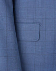 Robert Old - Royal Blue Check Super 130s Three Piece Suit SUITS Robert Old
