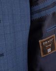 Robert Old - Royal Blue Check Super 130s Three Piece Suit SUITS Robert Old