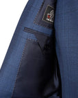 Robert Old - Royal Blue Check Super 130s Three Piece Suit SUITS Robert Old