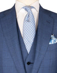 Robert Old - Royal Blue Check Super 130s Three Piece Suit SUITS Robert Old
