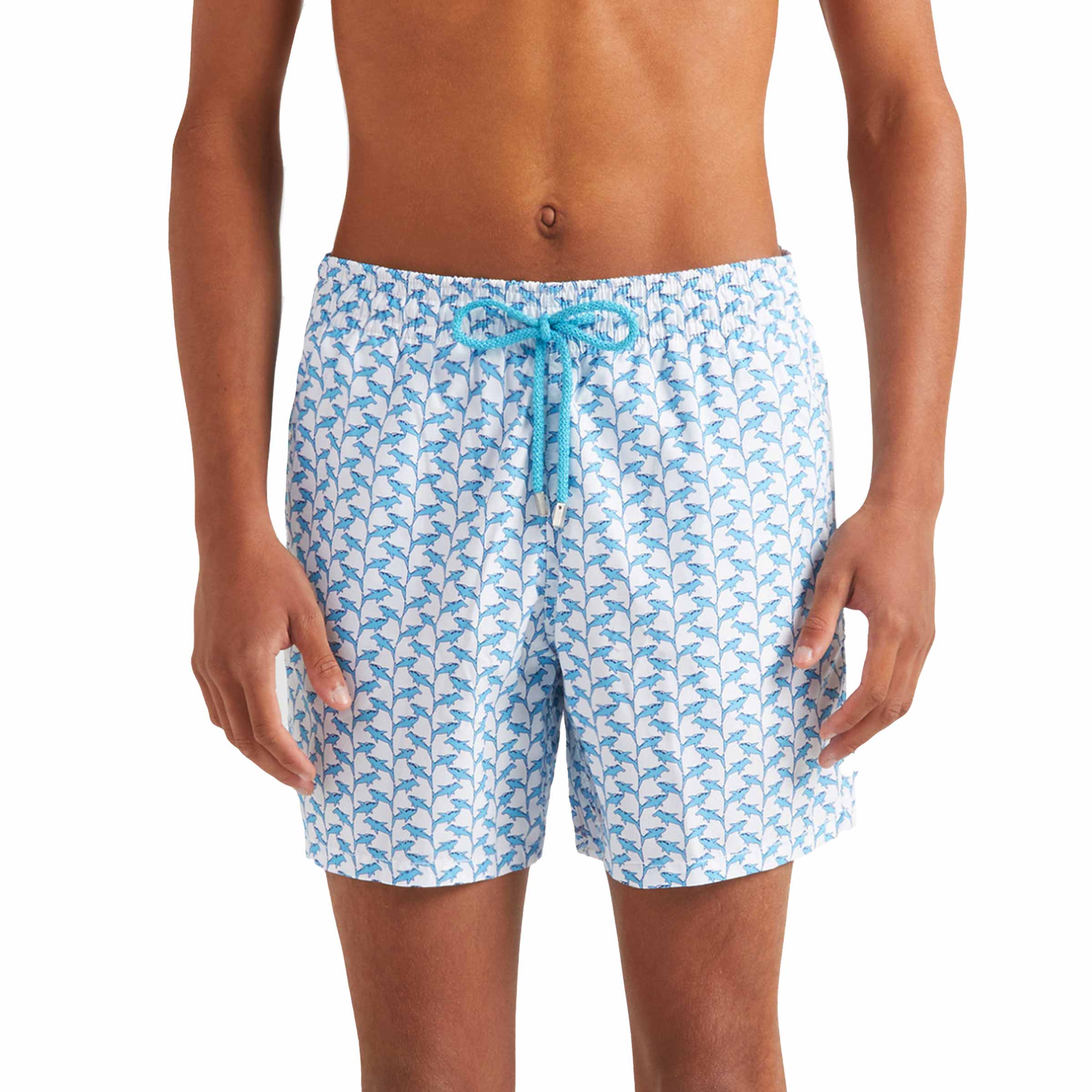 Vilebrequin - Blue 'Moorea' Net Sharks Swim Shorts