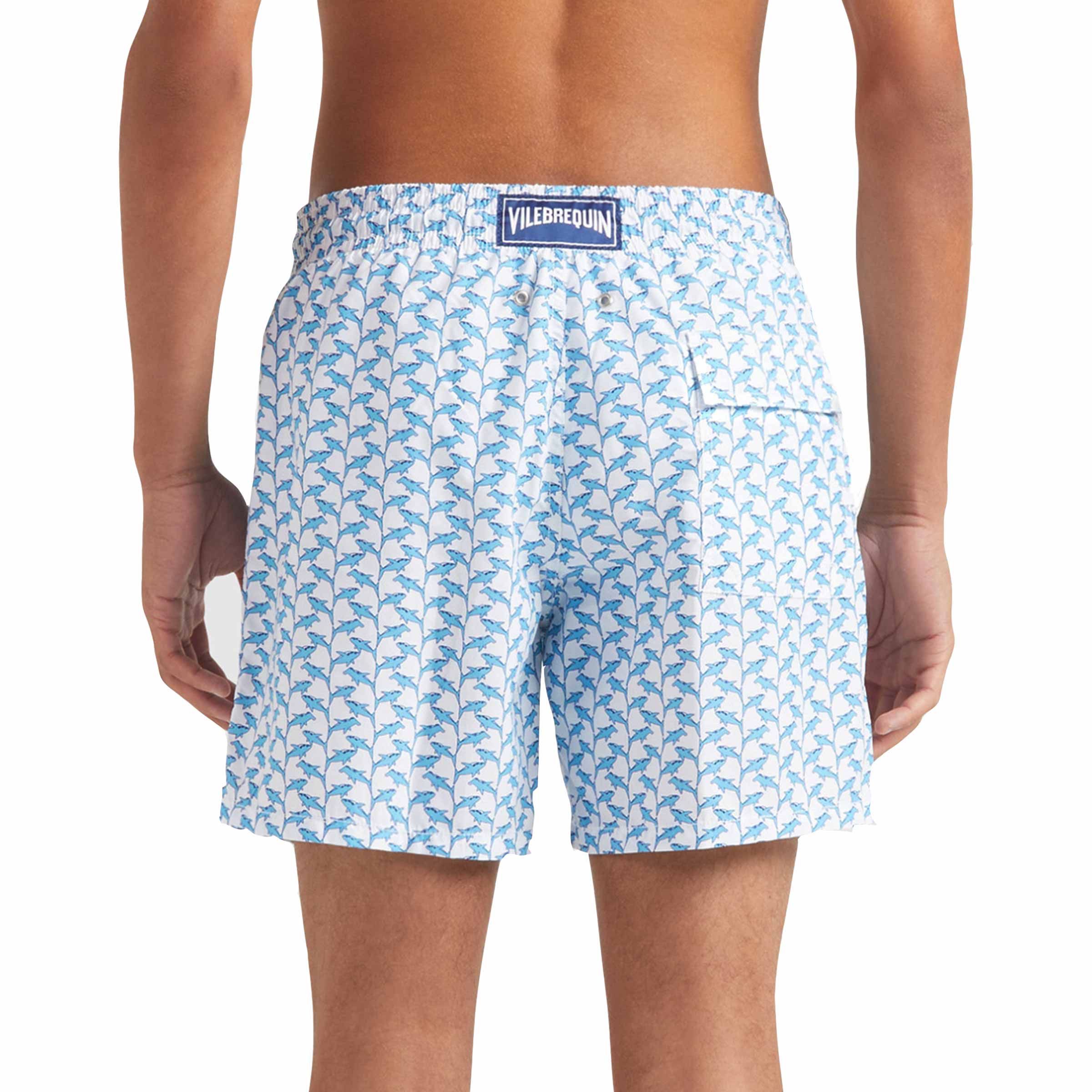 Vilebrequin - Blue 'Moorea' Net Sharks Swim Shorts