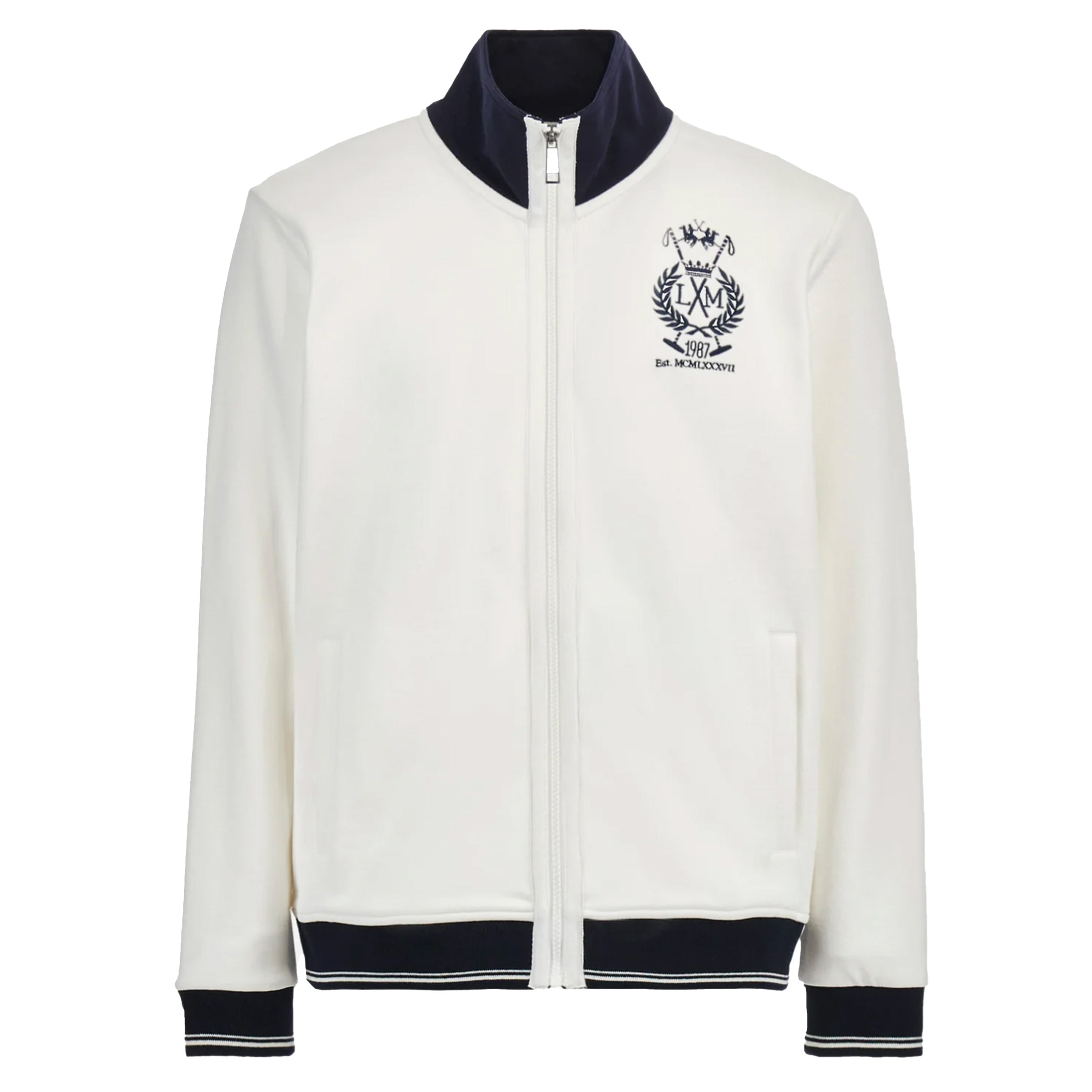 La Martina - Off-White Athos Cotton Blend Piqué Zip Sweater SWEATS La Martina