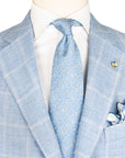 Belvest - Light Blue Check 'Jacket in Box' Linen & Wool Unlined Jacket JACKETS Belvest