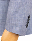 Belvest - Blue Check 'Jacket in a Box' Linen & Wool Double-Breasted Unlined Suit SUITS Belvest
