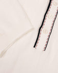 Robert Old - White Accented Ribbed Cotton Polo Shirt S/S POLOS Robert Old