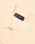 Robert Old - Cream Cable Knit Cotton Polo Shirt S/S POLOS Robert Old