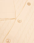 Robert Old - Cream Cable Knit Cotton Polo Shirt S/S POLOS Robert Old