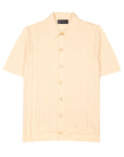 Robert Old - Cream Cable Knit Cotton Polo Shirt S/S POLOS Robert Old