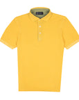 Robert Old - Yellow Piqué Cotton Short Sleeve Polo Shirt S/S POLOS Robert Old