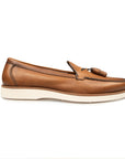 Santoni - Tan Leather Tassel Slip-On Loafer SHOES Santoni