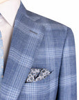 Robert Old - Blue Check Wool, Silk, & Linen Jacket JACKETS Robert Old