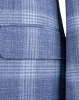 Robert Old - Blue Check Wool, Silk, & Linen Jacket JACKETS Robert Old