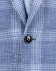 Robert Old - Blue Check Wool, Silk, & Linen Jacket JACKETS Robert Old