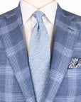 Robert Old - Blue Check Wool, Silk, & Linen Jacket JACKETS Robert Old