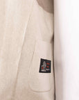 Robert Old - Oatmeal Super 150's Merino Wool Denim Overshirt JACKETS Robert Old