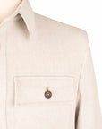 Robert Old - Oatmeal Super 150's Merino Wool Denim Overshirt JACKETS Robert Old