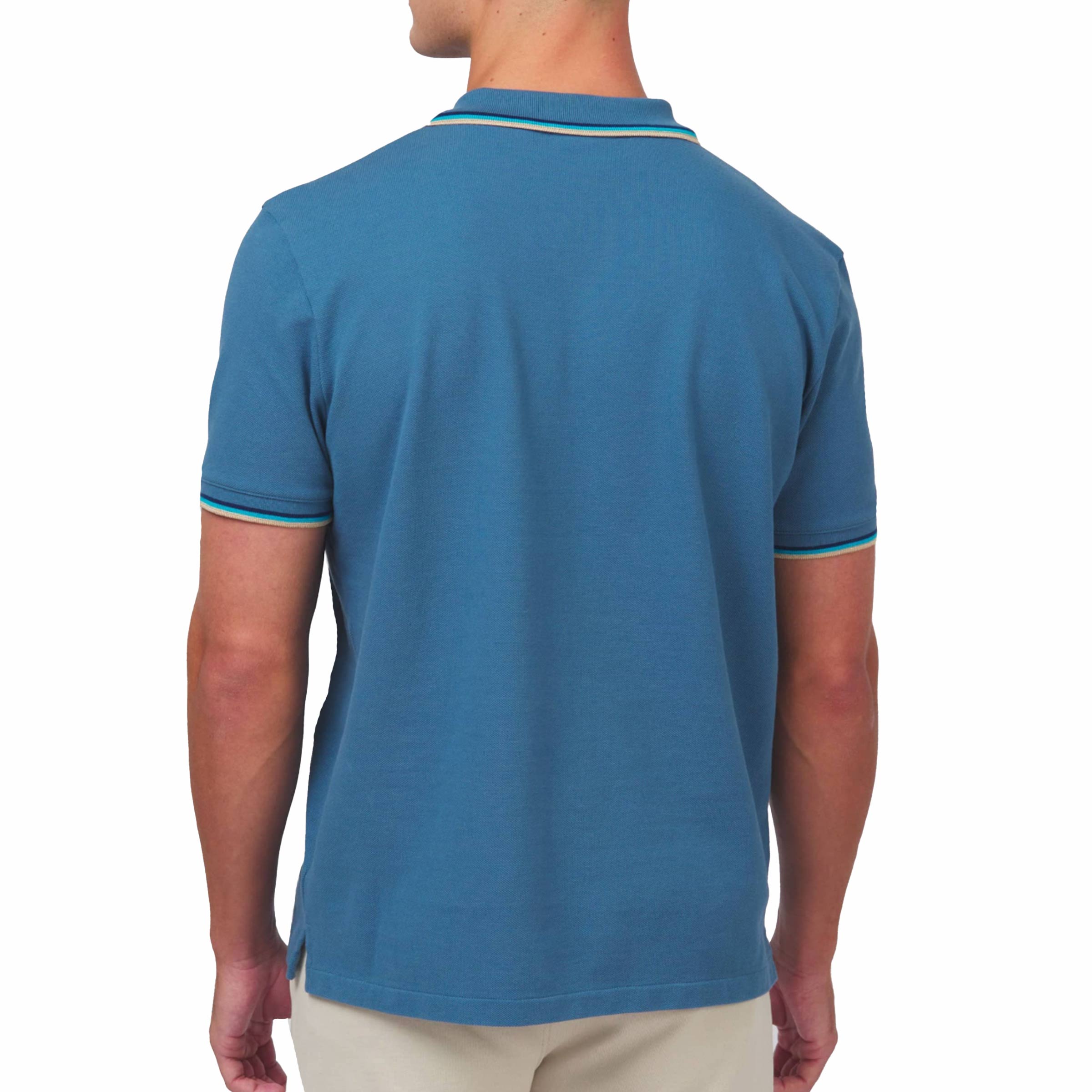 Sandbanks - Teal Organic Cotton Short Sleeve Polo Shirt S/S POLOS Sandbanks