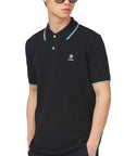 Sandbanks - Black Organic Cotton Short Sleeve Polo Shirt S/S POLOS Sandbanks