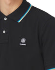 Sandbanks - Black Organic Cotton Short Sleeve Polo Shirt S/S POLOS Sandbanks