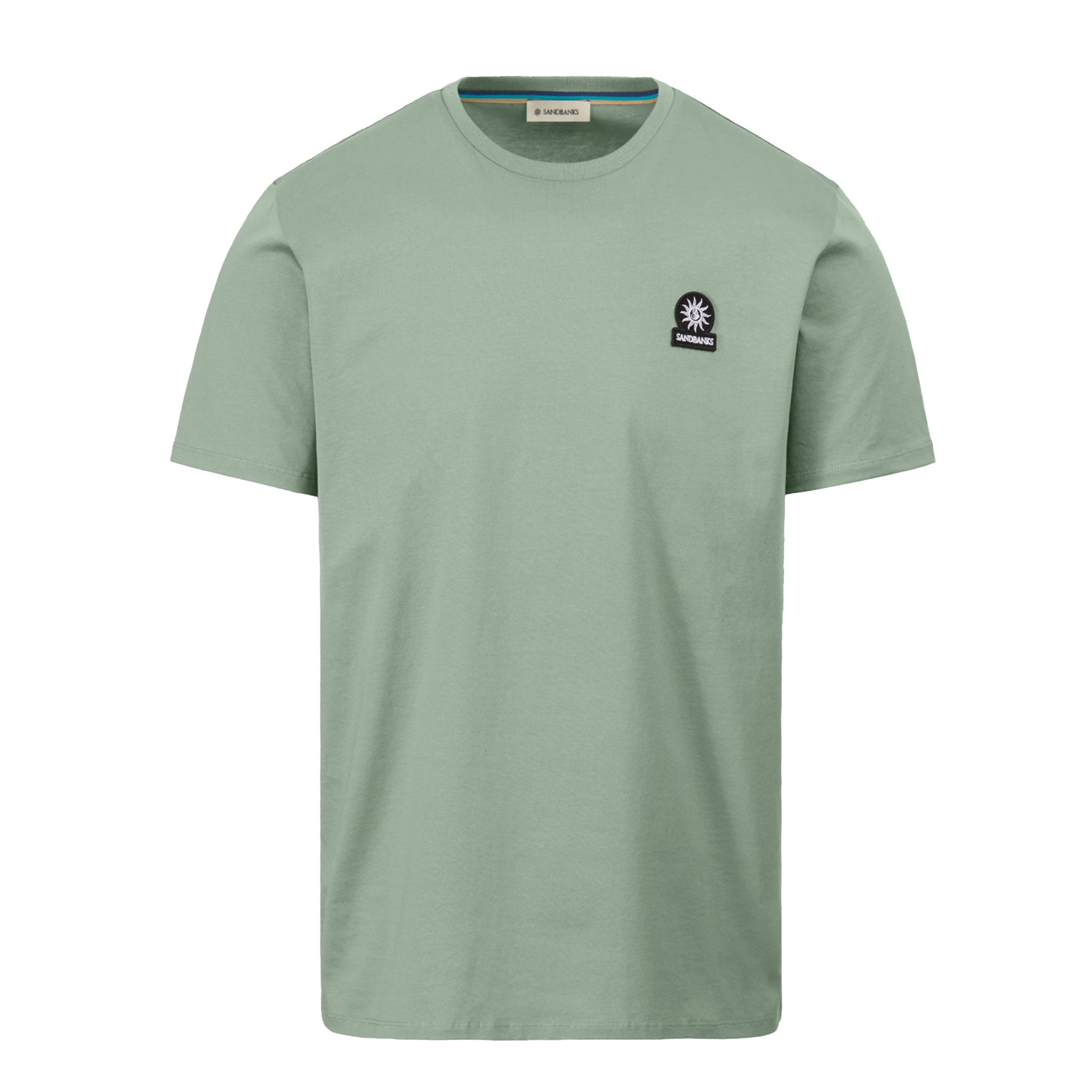 Sandbanks - Sage Green Badge Logo T-Shirt TEE SHIRTS Sandbanks